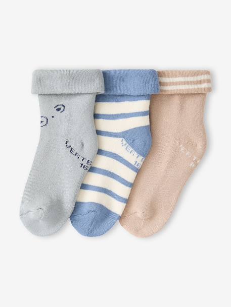 Lot de 3 soquettes bébé garçon beige 2 - vertbaudet enfant 