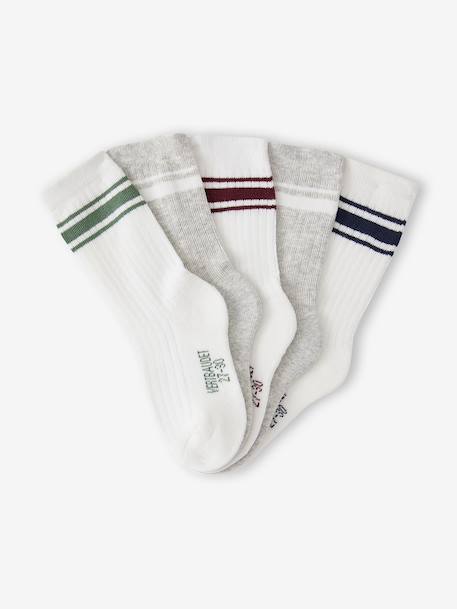 Lot de 5 chaussettes garçon sport écru 2 - vertbaudet enfant 