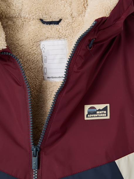 Blouson à capuche garçon bordeaux 3 - vertbaudet enfant 