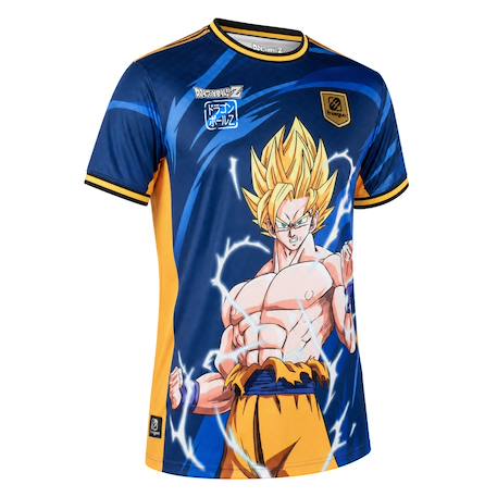 T-shirt  dragon ball z super sayian Bleu marine/jaune/orange/bleu 3 - vertbaudet enfant 