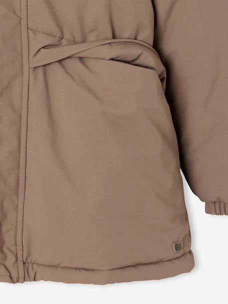 Parka garçon à capuche doublure sherpa Anthracite+kaki+taupe+vert sauge 20 - vertbaudet enfant 