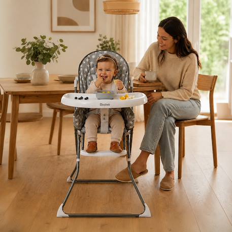 Chaise haute quick 2 étoiles Gris 2 - vertbaudet enfant 
