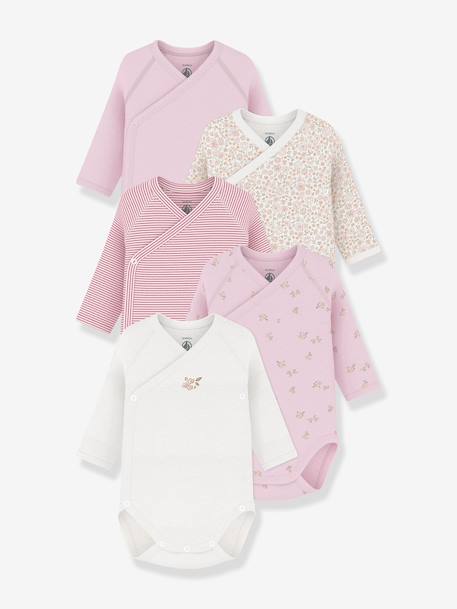 Lot 5 bodies croisés rose 1 - vertbaudet enfant 
