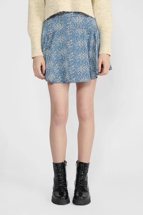 Jupe evasée, patineuse dalougi Blue jeans 1 - vertbaudet enfant 