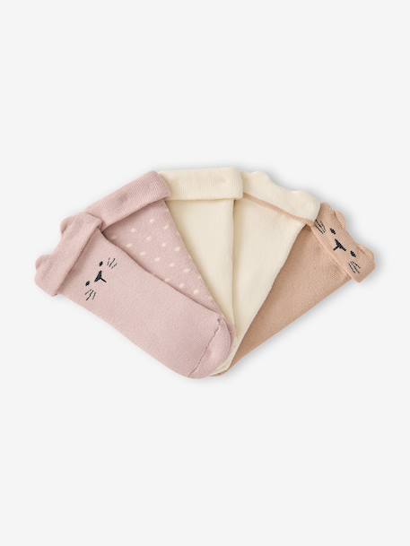 Lot de 5 bottons bébé fille rose poudré 3 - vertbaudet enfant 