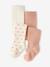 Lot de 2 paires de collants bébé fille motifs coeurs beige+Marine/écru 1 - vertbaudet enfant 