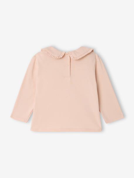 T-shirt bébé manches longues col claudine beige clair+rose pâle+vert d'eau 13 - vertbaudet enfant 