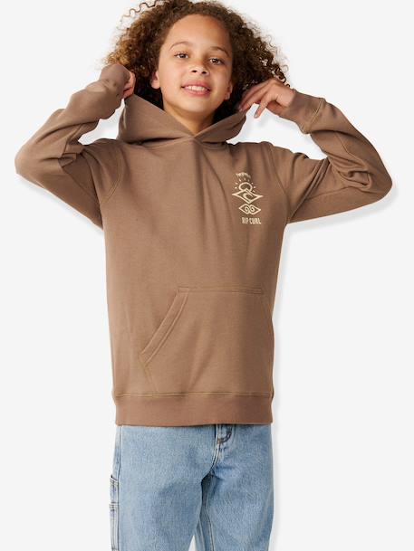 Sweat à capuche Search Icon marron+noir 2 - vertbaudet enfant 
