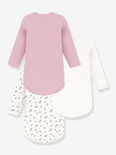 Lot 3 bodies manches longues rose 2 - vertbaudet enfant 
