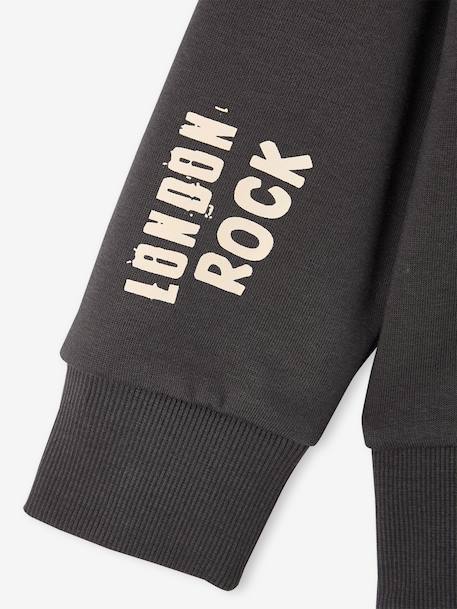 Sweat à capuche garçon anthracite 4 - vertbaudet enfant 