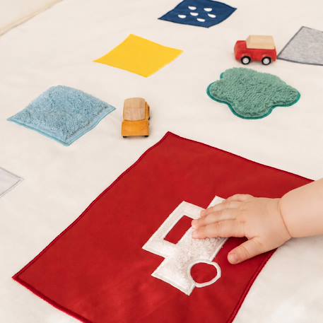 Tapis de parc - pure coton Ivoire+Moka+Popcorn 3 - vertbaudet enfant 