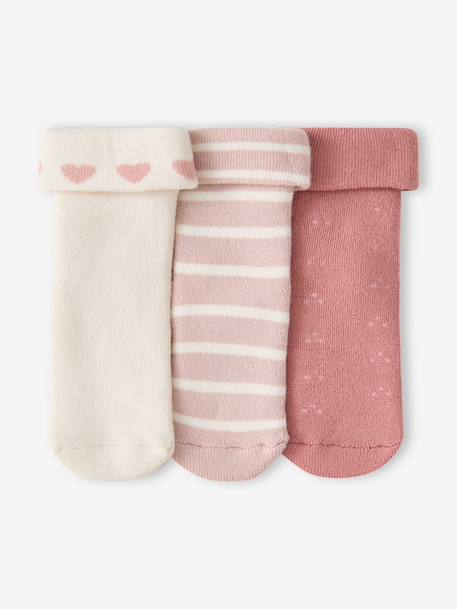 Lot de 3 soquettes bébé fille écru 1 - vertbaudet enfant 