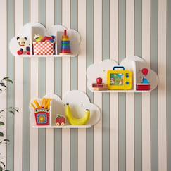 Chambre et rangement-Rangement-Étagère-Lot de 3 étagères murales nuage pour chambre enfant