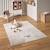 Tapis enfant beige / crème, tapis intérieur petit ourson, poils ras, tapis frisé très doux Beige 1 - vertbaudet enfant 
