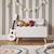 Coffre à jouets enfant effet bois, l 58 x p 28 x h 44,5 cm Blanc 1 - vertbaudet enfant 