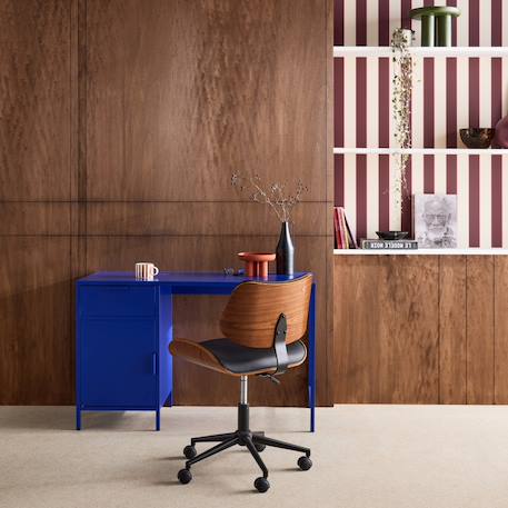 Bureau enfant acier laminé 1 tiroir Bleu 1 - vertbaudet enfant 