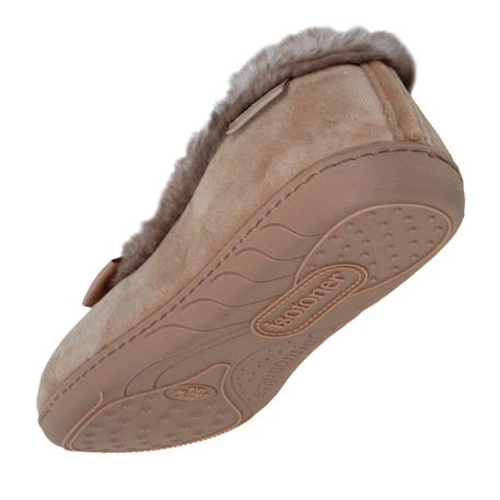 Chaussons ballerines en velours, semelle ultra confort, soutient votre voûte plantaire, mousse à mémoire de forme Camel 5 - vertbaudet enfant 