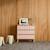 Commode enfant décor bois 3 tiroirs, pieds bois de pin - 80 x 30 x 79 cm - azur Naturel+Rose+Vert 7 - vertbaudet enfant 