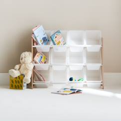 Chambre et rangement-Rangement-Meuble à cases, accessoires-Meuble de rangement jouet avec 12 casiers, tobias, l 84 x p 29,5 x h 60cm