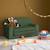 Canapé lit enfant en velours côtelé dépliable, l 90 x p 43 x h 51,5 cm Crème+Kaki 7 - vertbaudet enfant 