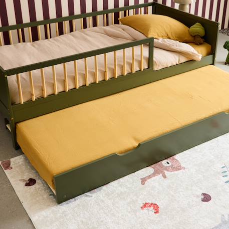 Tiroir lit enfant bois de pin naturel - roya Blanc+Vert 7 - vertbaudet enfant 