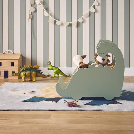 Coffre à jouets avec roulettes pour enfant dinosaure Vert 1 - vertbaudet enfant 
