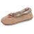 Chaussons ballerines en velours, semelle ultra confort, soutient votre voûte plantaire, mousse à mémoire de forme Camel 1 - vertbaudet enfant 