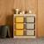 Sora - children's storage unit with 6 storage bins Moutarde+Vert olive 1 - vertbaudet enfant 