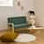 Banquette canapé pour enfant 2 places velours côtelé et bois d'hévéa l 84 x p 43,5 x h 50cm Kaki foncé 1 - vertbaudet enfant 