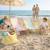 Chilienne transat enfant toile coton imprimé - pop Jaune+Rose+Vert 9 - vertbaudet enfant 