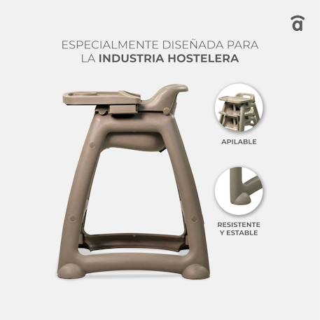 Chaise haute solide Gris 3 - vertbaudet enfant 