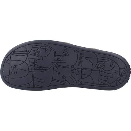 Sandales fille cuir BICHO Bleu marine+Vert moyen 6 - vertbaudet enfant 