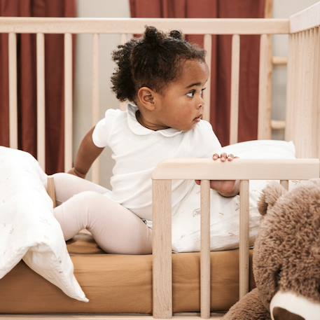 Lit bébé evolutif turia hêtre massif Beige 3 - vertbaudet enfant 