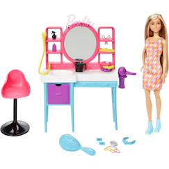 Jouet-Poupons et poupées-Barbie - coffret salon de coiffure