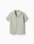 Chemise à manches courtes en coton Vert clair 2 - vertbaudet enfant 
