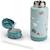 Gourde à paille isotherme tiny farm bleu (340 ml) Bleu 3 - vertbaudet enfant 