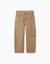 Pantalon en coton à coupe droite avec 5 poches Beige 1 - vertbaudet enfant 
