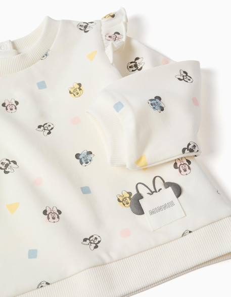 Ensemble de jogging en coton peigné avec motif minnie Blanc 3 - vertbaudet enfant 