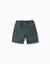 Short midi cargo en coton avec cordon de serrage Beige clair+Vert foncé 5 - vertbaudet enfant 