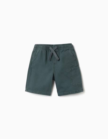 Garçon-Short-Short midi cargo en coton avec cordon de serrage