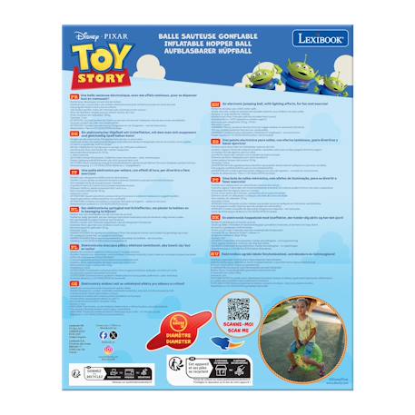 Balle sauteuse gonflable toy story 45cm Vert 4 - vertbaudet enfant 