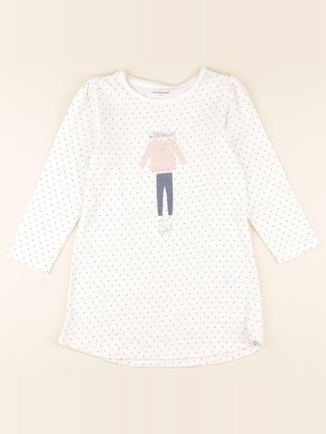 Chemise de nuit coton - 6 ans Blanc, bleu 1 - vertbaudet enfant 