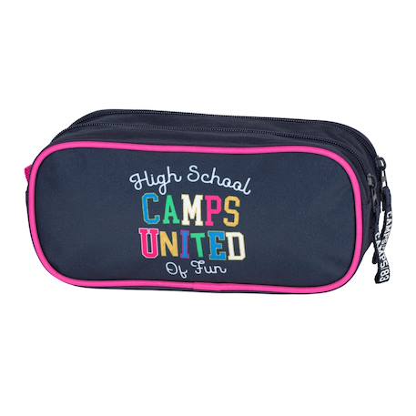 Garçon-Accessoires-Trousse à stylos rectangulaire 22 cm 2 compartiments zippés