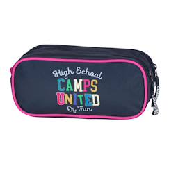 Jouet-Matériel scolaire-Trousse rectangulaire zippée camps – 22 cm, 2 compartiments
