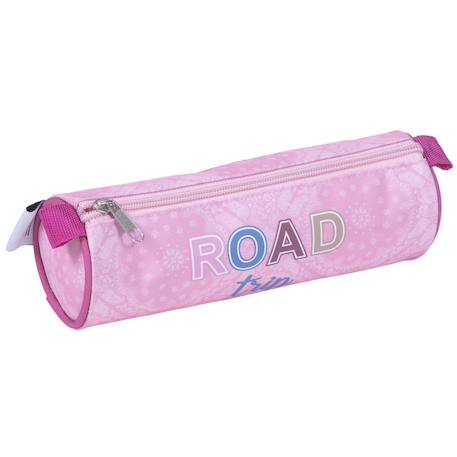 Fille-Trousse ronde teo jasmin 22 cm cerise - fermeture zippée