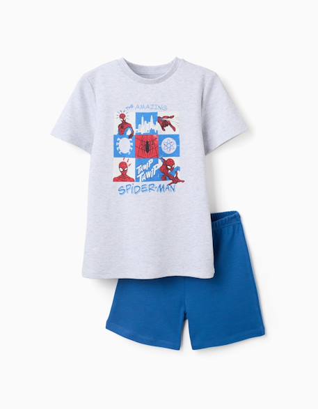 Garçon-Pyjama, surpyjama-Pyjama court avec imprimé spider-man qui brille dans le noir