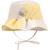 Bob anti-uv motif damier jaune pâle et sel marin (3-6 ans) Blanc, jaune 2 - vertbaudet enfant 