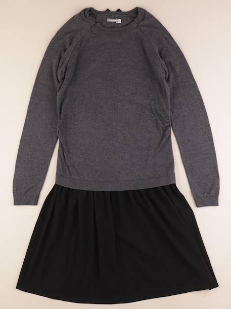 Robe grossesse - 34 à 36 Gris, noir 1 - vertbaudet enfant 