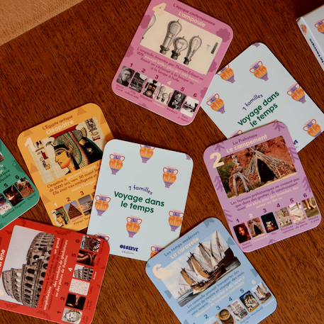 Jeu de 7 familles, voyage dans le temps BLEU 4 - vertbaudet enfant 