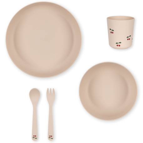 Coffret repas cherry (4 pièces) Rose, rouge, vert 1 - vertbaudet enfant 